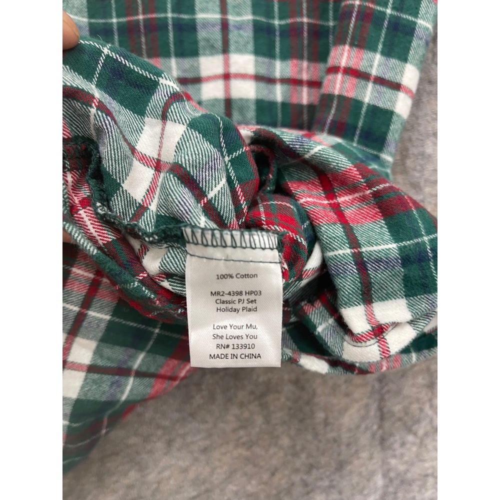 Show Me Your Mumu Classic PJ Set Holiday Plaid Green Red White Cotton Womens S - Picture 4 of 10
